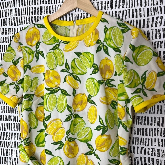 Vintage handmade polyester Lemon Print Dress - Picture 3 of 14